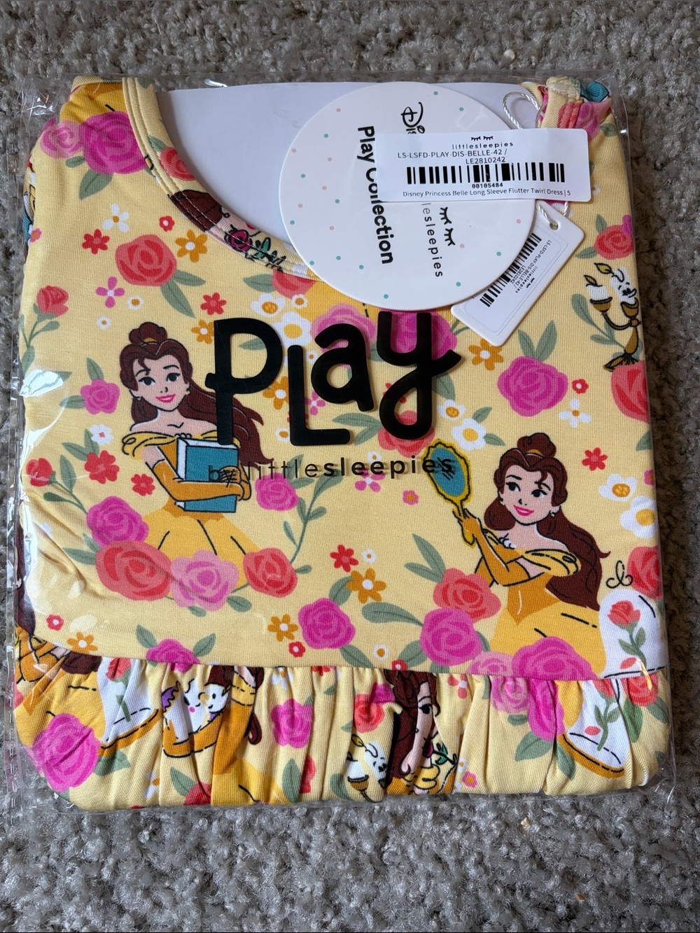 Little Sleepies Yellow Floral Belle Twirl Dress
